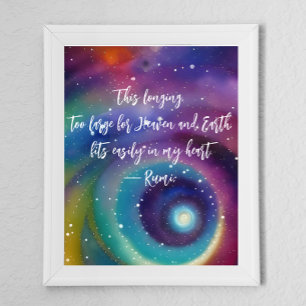 Dit langzame citaat van Rumi Celestial Poster