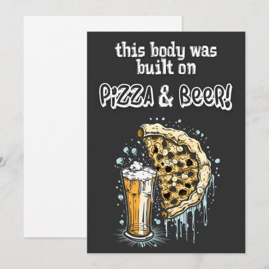 Dit lichaam werd gebouwd op Pizza en Beer Fun Meme Kaart (Voorkant / Achterkant)