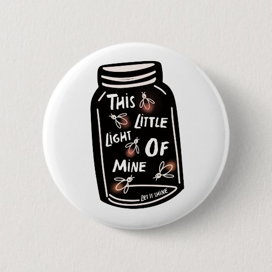 Dit lichtje van mij Christelijk Ronde Button 5,7 Cm (Voorkant)