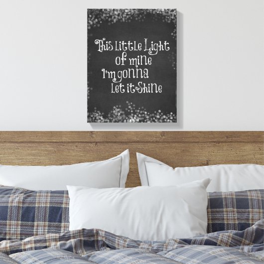 Dit lichtje van mij laat het schijnen canvas afdruk (Insitu (Slaapkamer))