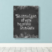 Dit lichtje van mij laat het schijnen canvas afdruk (Insitu (Houten vloer))