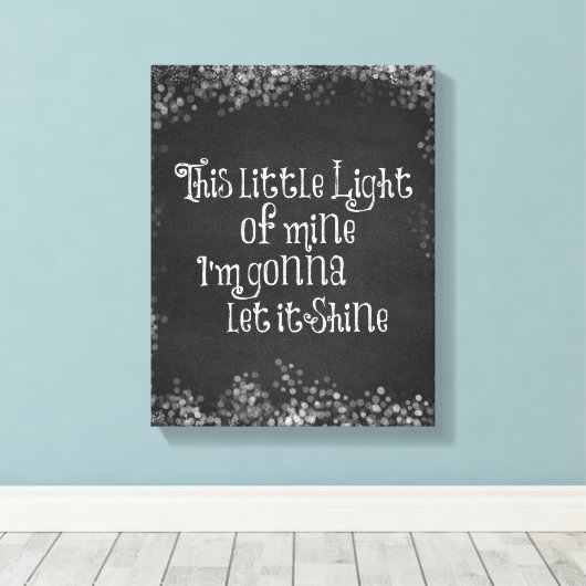 Dit lichtje van mij laat het schijnen canvas afdruk (Insitu (Houten vloer))