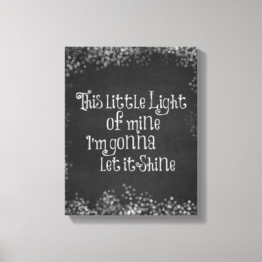 Dit lichtje van mij laat het schijnen canvas afdruk (Voorkant)