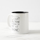 dit lichtje van mijn liedje tweekleurige koffiemok (Voorkant links)