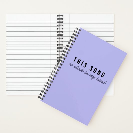 "Dit lied zit vast in mijn hoofd" Lyrics Journal Notitieboek (Binnen)