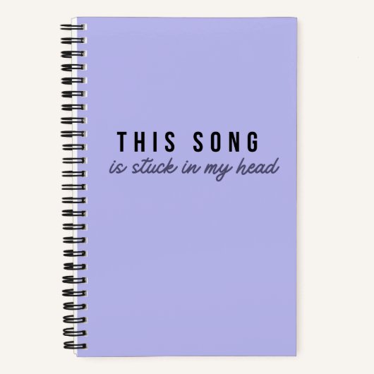 "Dit lied zit vast in mijn hoofd" Lyrics Journal Notitieboek (Voorkant)