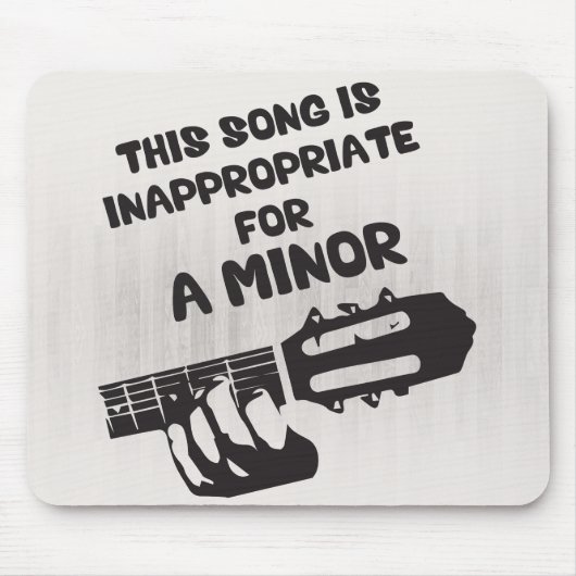 Dit liedje is ongepast voor een minderjarige muismat (Voorkant)