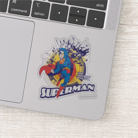 Dit lijkt een baan voor... Superman Sticker (Detail)
