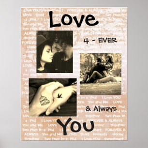 Dit 'Love You'-Poster van de Paar's Photo Poster