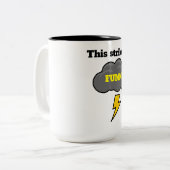 Dit maakt me grappig tweekleurige koffiemok (Voorkant links)