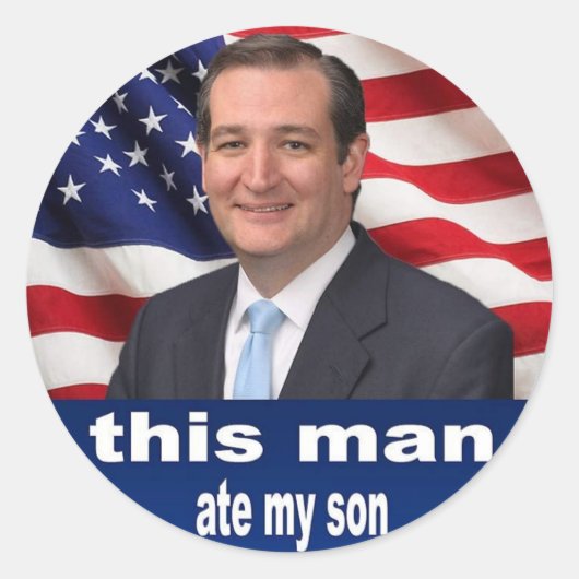 Dit Man Ate My Son Meme Ronde Sticker (Voorkant)