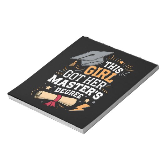 Dit meisje behaalde haar master Afstuderen Notitieblok (Linkerzijde)