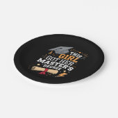 Dit meisje behaalde haar masterdiploma afstuderen papieren bordje (Gekanteld)