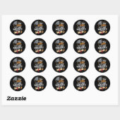 Dit meisje behaalde haar masterdiploma afstuderen ronde sticker (Vel)