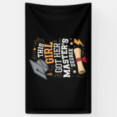 Dit meisje behaalde haar masterdiploma afstuderen spandoek (Verticaal)