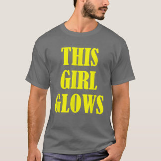 Dit meisje gloeit 80's Retro Neon Party T-Shirt Co