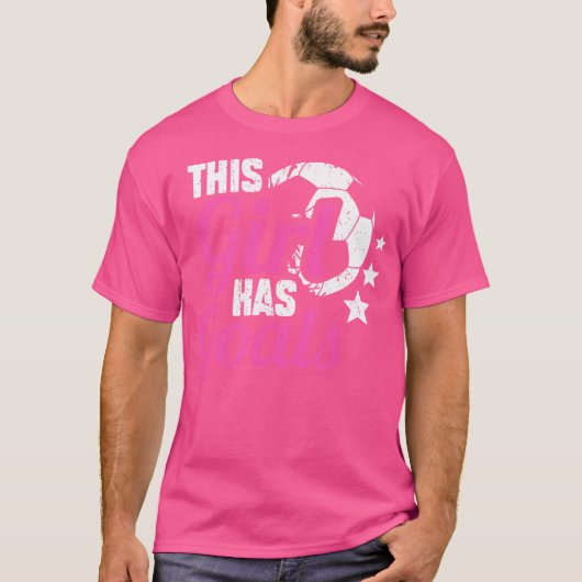 Dit meisje heeft doelen Grappige vrouwen Football  T-shirt (Voorkant)