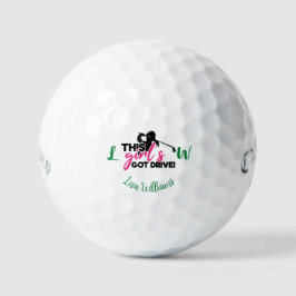 Dit meisje heeft Drive Simple Monogram genaamd Golfballen