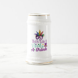Dit Meisje Heeft Een Drankje Nodig Mardi Gras Bier Bierpul