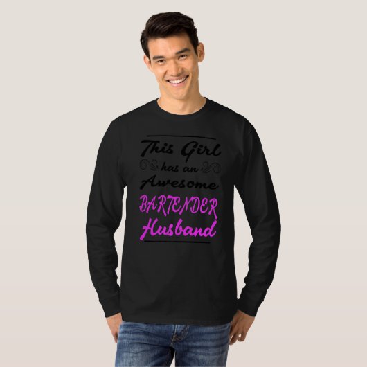 Dit meisje heeft een Geweldige barman T-shirt (Voorkant volledig)