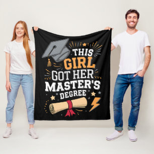 Dit Meisje Heeft Haar Masterdiploma Behaald Fleece Deken