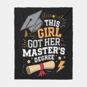 Dit Meisje Heeft Haar Masterdiploma Behaald Fleece Deken (Voorkant)