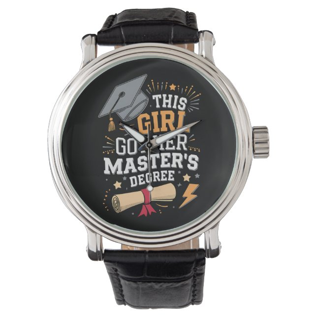 Dit Meisje Heeft Haar Masterdiploma Behaald Horloge (Voorkant)
