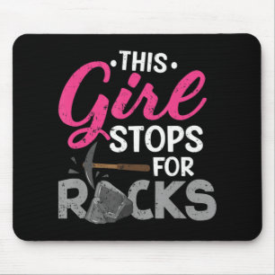 Dit meisje houdt op met Rocks Rock Collector Geode Muismat