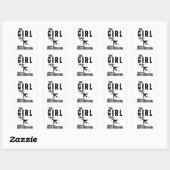 Dit meisje houdt van Aeronautical Engineering Vierkante Sticker (Vel)