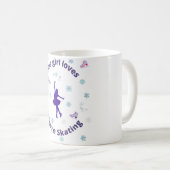 Dit meisje houdt van afbeelding schaatsen koffiemok (Voorkant rechts)