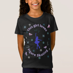 Dit meisje houdt van afbeelding schaatsen t-shirt