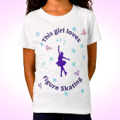 Dit meisje houdt van afbeelding schaatsen t-shirt