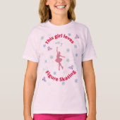Dit meisje houdt van afbeelding schaatsen t-shirt (Voorkant)