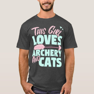 Dit meisje houdt van architectuur- en kattencadeau t-shirt