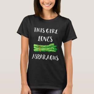 Dit meisje houdt van asperges Groene groenten Vegg T-shirt