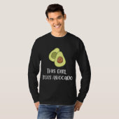 Dit meisje houdt van avocado grappige fruit liefhe t-shirt (Voorkant volledig)