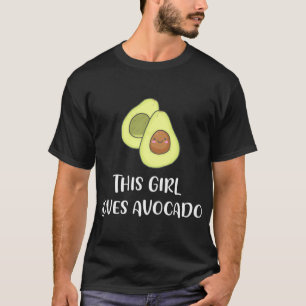 Dit meisje houdt van avocado grappige fruit liefhe t-shirt
