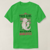 Dit meisje houdt van Axolotlx27s op de lijst T-shirt (Design voorkant)