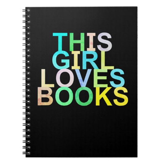 Dit meisje houdt van boeken notitieboek (Voorkant)