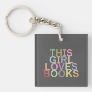 DIT MEISJE HOUDT VAN BOEKEN SLEUTELHANGER