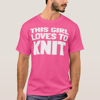Dit meisje houdt van breien Breiclub print T-shirt
