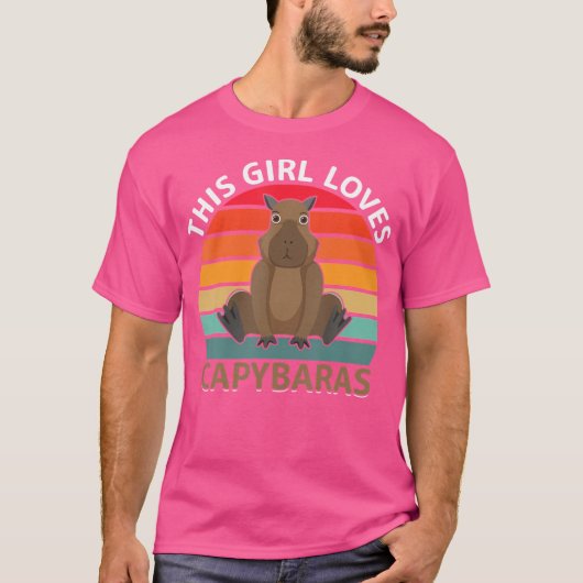 Dit meisje houdt van capibara's t-shirt (Voorkant)