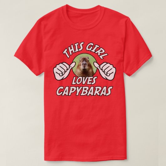 Dit meisje houdt van Capybaras Funny Capybara T-shirt (Design voorkant)