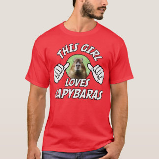 Dit meisje houdt van Capybaras Funny Capybara T-shirt