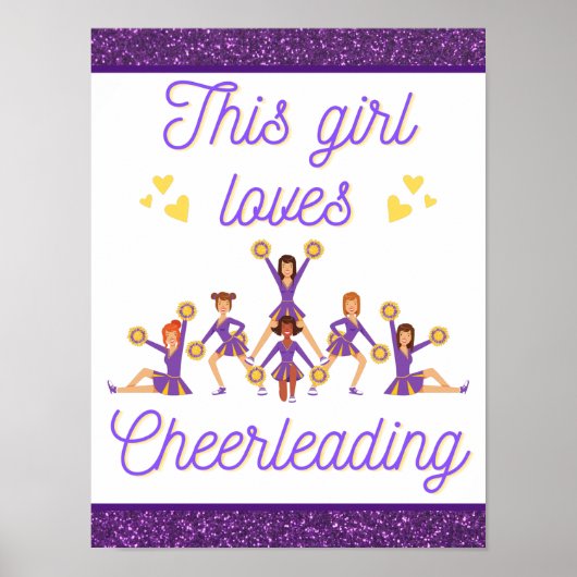 Dit meisje houdt van Cheerlead Poster (Voorkant)