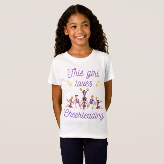 Dit meisje houdt van Cheerlead T-shirt (Voorkant volledig)