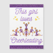 Dit meisje houdt van Cheerleading Magnetic Kaart (Voorkant)