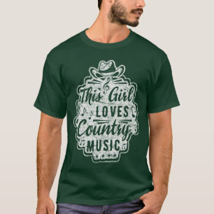 Dit meisje houdt van country-muzieknotities Jazz-v T-shirt