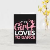 Dit meisje houdt van dansen danser Mannen vrouwen Kaart (Gele Bloem)