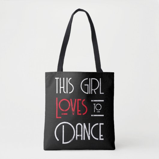 Dit meisje houdt van dansen tote bag (Voorkant)
